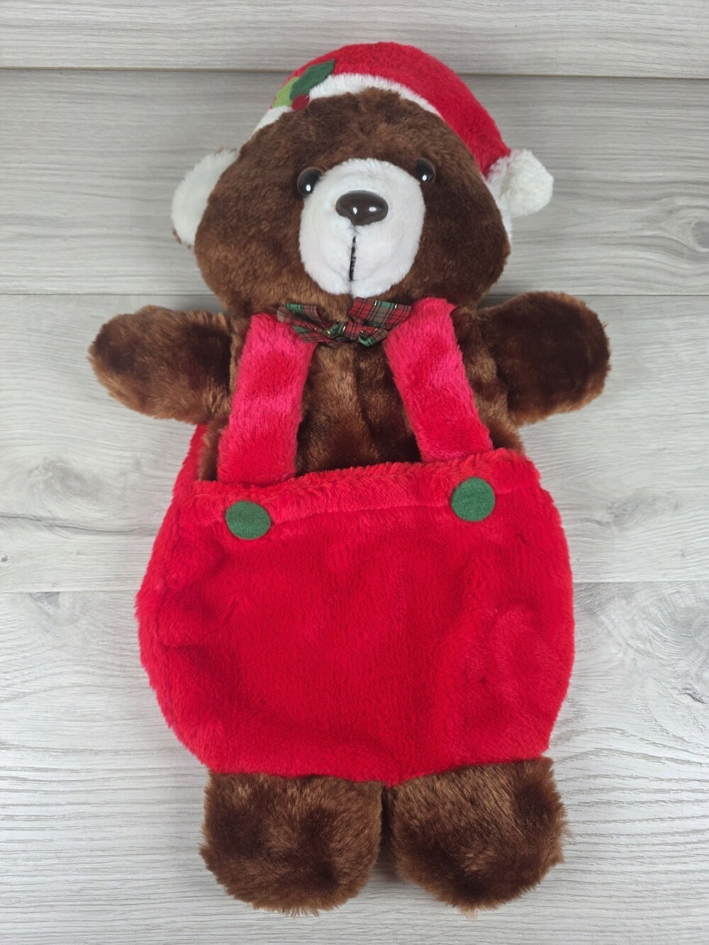 House of Lloyd Christmas Bear Hanging Plush in Festive Outfit SU41